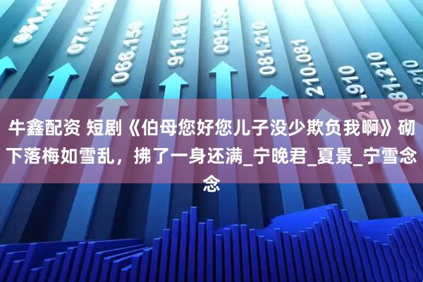 牛鑫配资 短剧《伯母您好您儿子没少欺负我啊》砌下落梅如雪乱，拂了一身还满_宁晚君_夏景_宁雪念