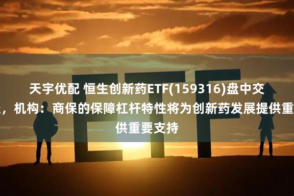 天宇优配 恒生创新药ETF(159316)盘中交投活跃，机构：商保的保障杠杆特性将为创新药发展提供重要支持